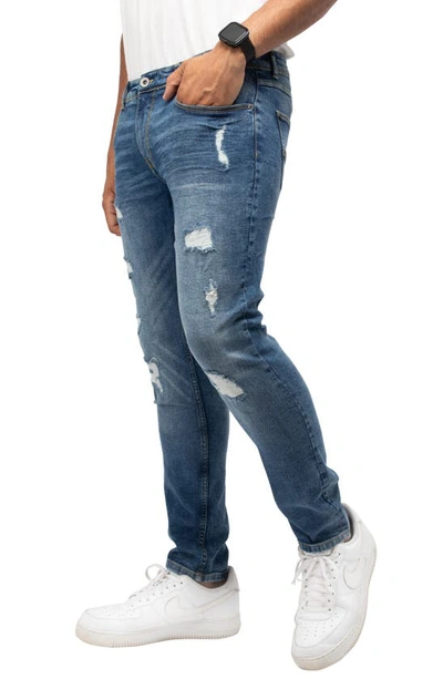 Shop X-ray Xray Distressed Skinny Jeans In Med Stone