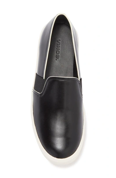 Shop Vince Blair Slip-on Sneaker In Black Polished Leather