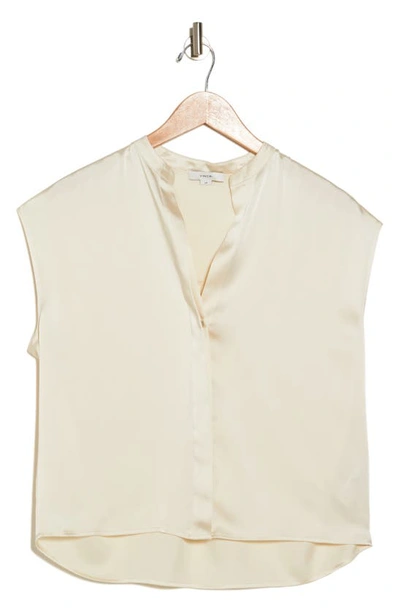 Shop Vince Satin Shell Tank In Pale Ivory