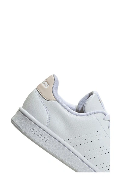 Adidas Originals Advantage Trainer In White/white/putty Mauve