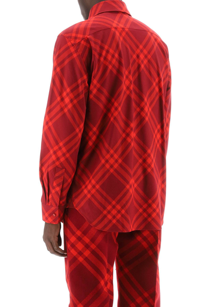 Shop Burberry Flannel Check Shirt Men In Red