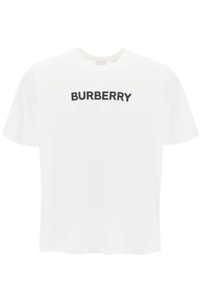 Shop Burberry Harriston T-shirt With Logo Print Men In White