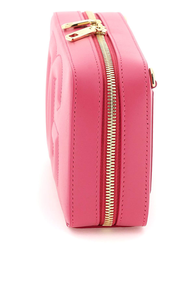 Shop Dolce & Gabbana Leather Camera Bag With Logo Women In Pink