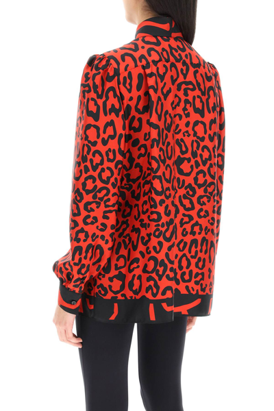 Shop Dolce & Gabbana Leopard And Zebra Print Silk Shirt Women In Multicolor
