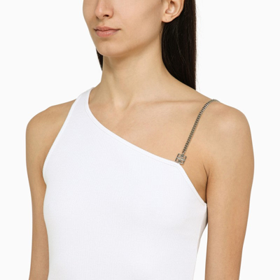 Shop Givenchy White Asymmetric Cotton Top Women