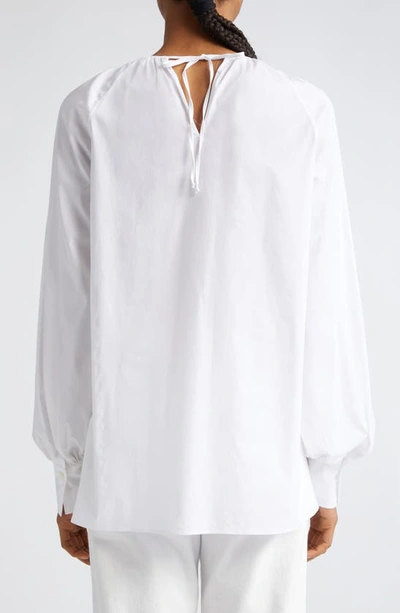 Eleventy Gathered Neck Top In White