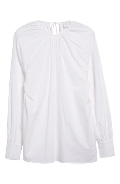 Shop Eleventy Gathered Neck Top In White