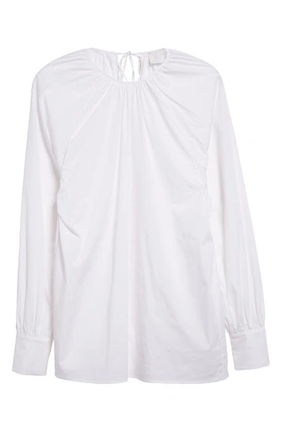 Eleventy Gathered Neck Top In White