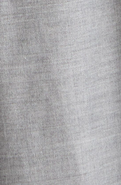 Shop Eleventy Belted Virgin Wool Blend Shirtdress In Melange Light Gray