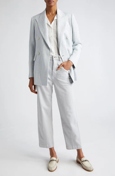 Eleventy Textured Sleeveless Button-up Shirt In White