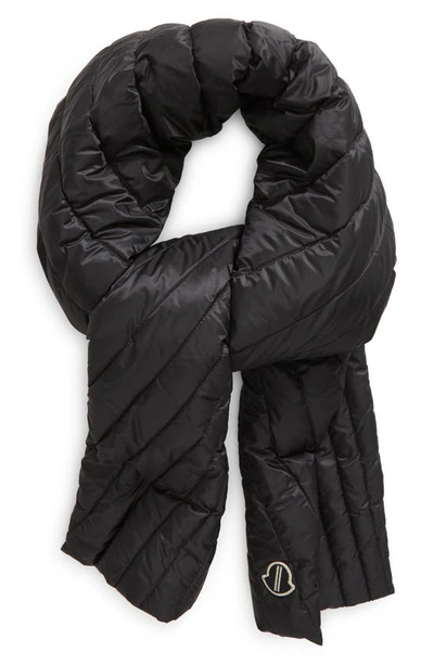 Shop Rick Owens X Moncler Radiance Down Puffer Scarf In Black
