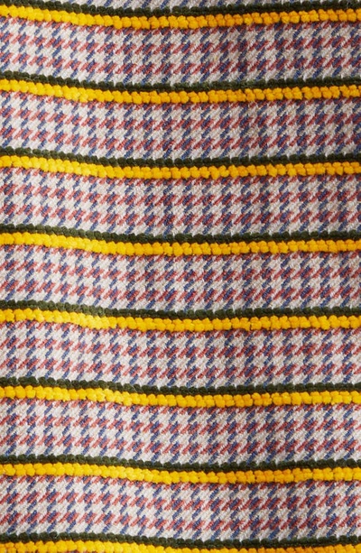 Shop K.ngsley Gender Inclusive Chenille Stripe Trucker Jacket In Brown Multi