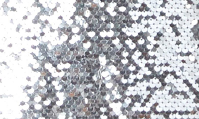 Grey Lab Sequin Miniskirt In Silver