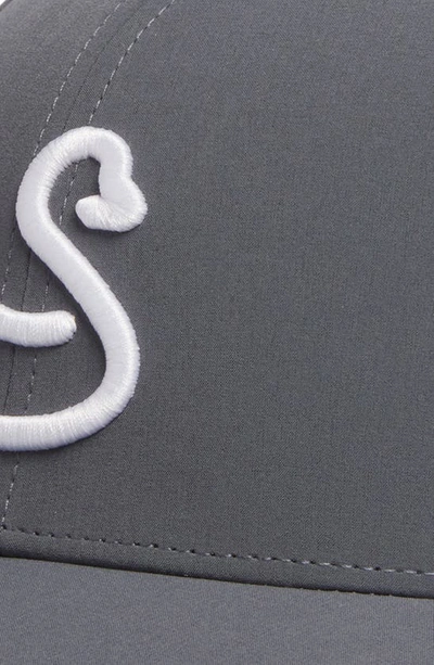 Swannies Swan Delta Waterproof Baseball Cap In Graphite White