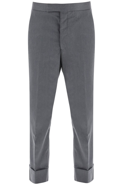 Shop Thom Browne Cropped Tailoring Pants Men In Gray