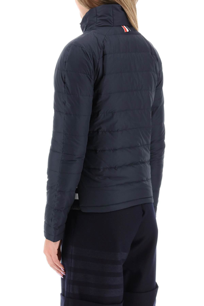Shop Thom Browne Quilted Puffer Jacket With 4-bar Insert Women In Blue