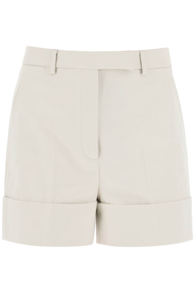 Shop Thom Browne Shorts In Cotton Gabardine Women In Cream
