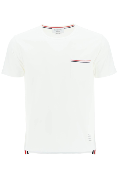 Shop Thom Browne T-shirt With Chest Pocket Men In White