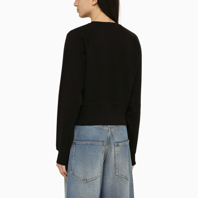 Shop Vivienne Westwood Black Cotton Crew-neck Sweater With Logo Women