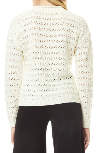 By Design Avery Open Stitch Crop Pullover Sweater In Gardenia