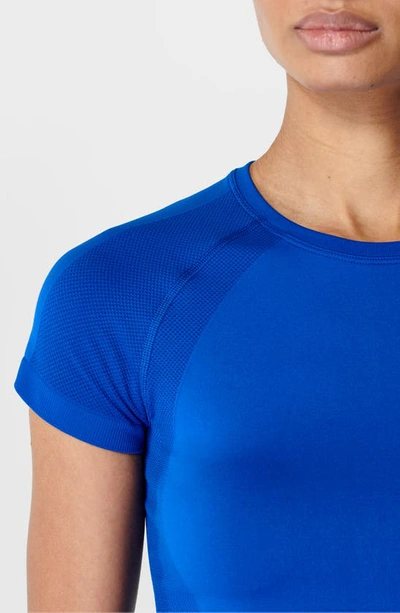 Shop Sweaty Betty Athlete Seamless Workout T-shirt In Lightning Blue