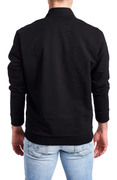 Shop Pino By Pinoporte Mario Quarter Zip Sweatshirt In Black