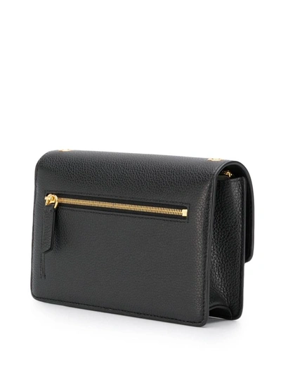 Shop Mulberry 'small Darley' Black Shoulder Bag With Twist Closure In Grainy Leather Woman