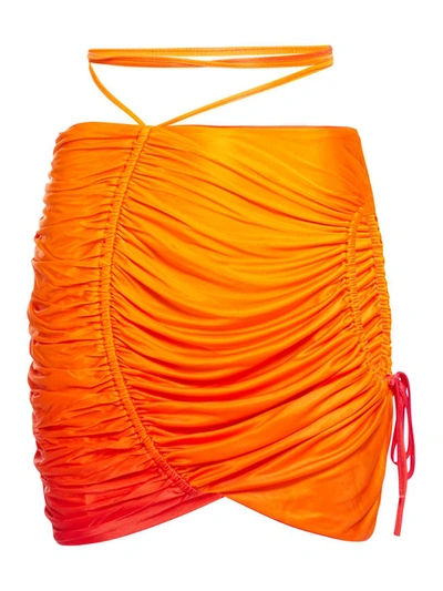 Shop Adamo Mini Skirts In Yellow & Orange