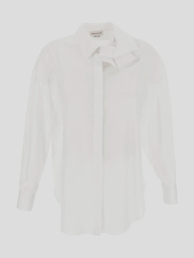 Shop Alexander Mcqueen Shirts In Opticalwhite