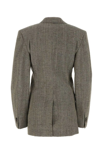 Shop Bottega Veneta Jackets And Vests In Grey