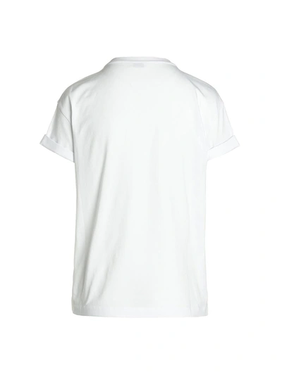 Shop Brunello Cucinelli Chest Pockt Crewneck T-shirt In White