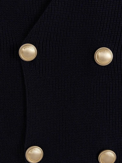 Shop Brunello Cucinelli Double-breasted Cardigan In Blue