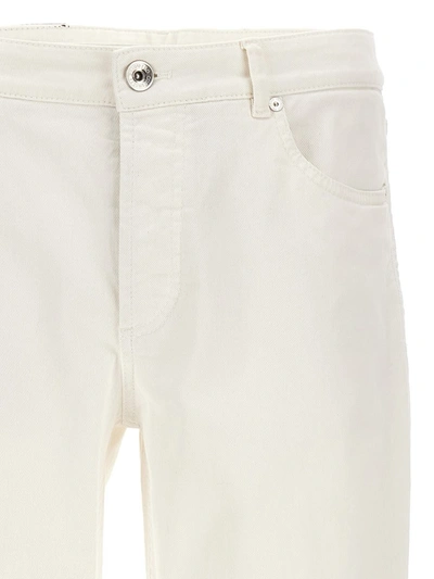 Shop Brunello Cucinelli Traditional Fit Jeans In White