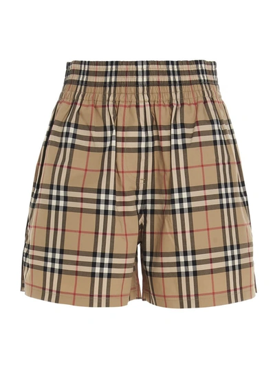 Shop Burberry 'audrey' Shorts In Beige