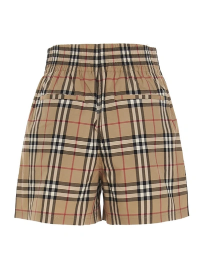 Shop Burberry 'audrey' Shorts In Beige