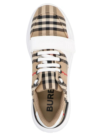 Shop Burberry 'new Regis' Sneakers In Beige