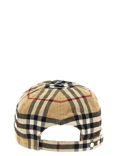 Shop Burberry Check Cap In Beige