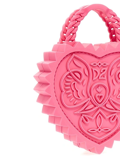 Shop Dsquared2 'open Your Heart' Handbag In Pink