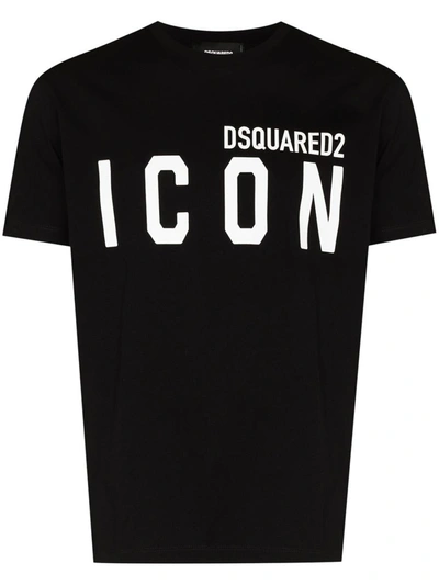 Shop Dsquared2 Icon Cotton T-shirt In Black