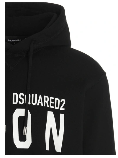 Shop Dsquared2 Logo Hoodie In White/black