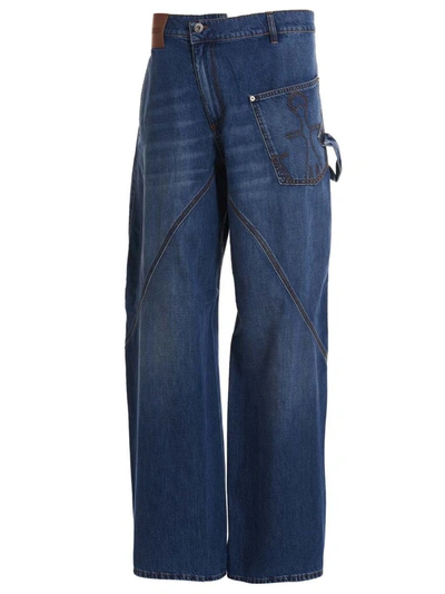 Shop Jw Anderson J.w. Anderson Jeans 'twisted Workwear' In Blue