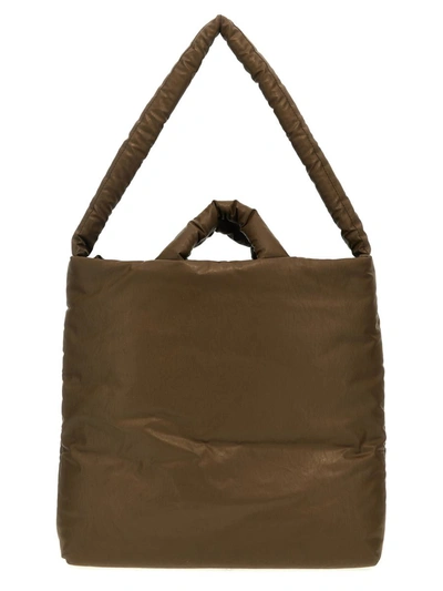 Shop Kassl Editions 'pillow Medium' Shopping Bag In Brown