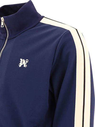 Shop Palm Angels "pa Monogram" Sweatshirt In Blue