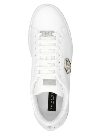 Shop Philipp Plein 'hexagon' Sneakers In White