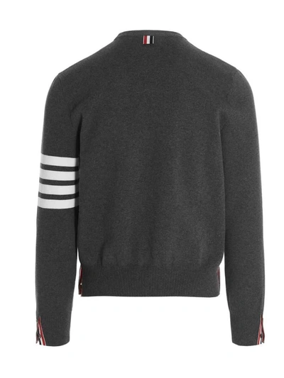 Shop Thom Browne '4 Bar' Sweater In Gray