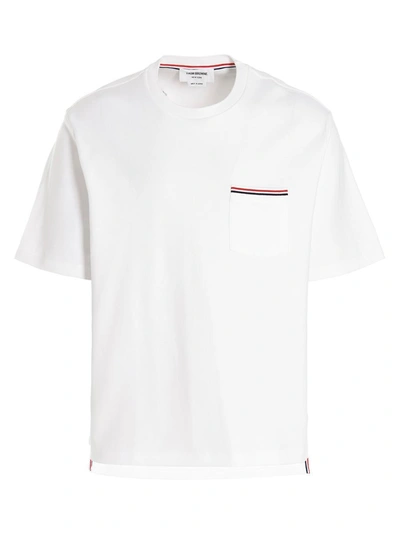 Shop Thom Browne Pocket T-shirt In White