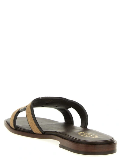 Shop Tod's Suede Sandals In Brown