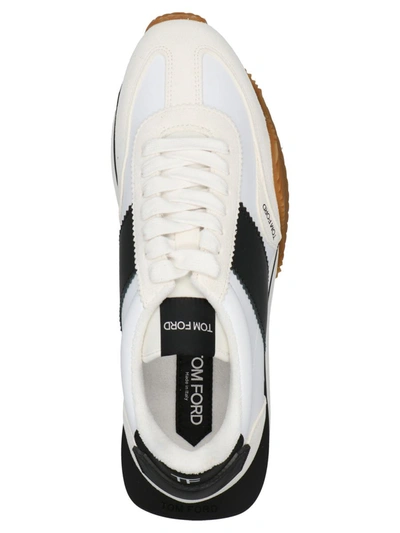 Shop Tom Ford Logo Leather Sneakers In Multicolor