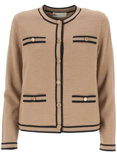 Shop Tory Burch Sweaters In Tipping Camel