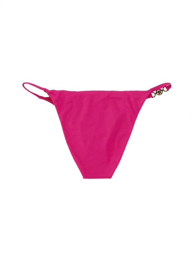 Shop Versace "medusa '95" Bikini Bottom In Fuchsia